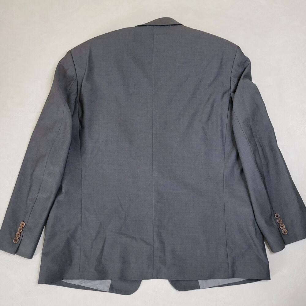 VTG Hugo Boss Sport Coat Jacket Blazer Mens 43R One Button USA Made Wool Gray - Picture 8 of 8